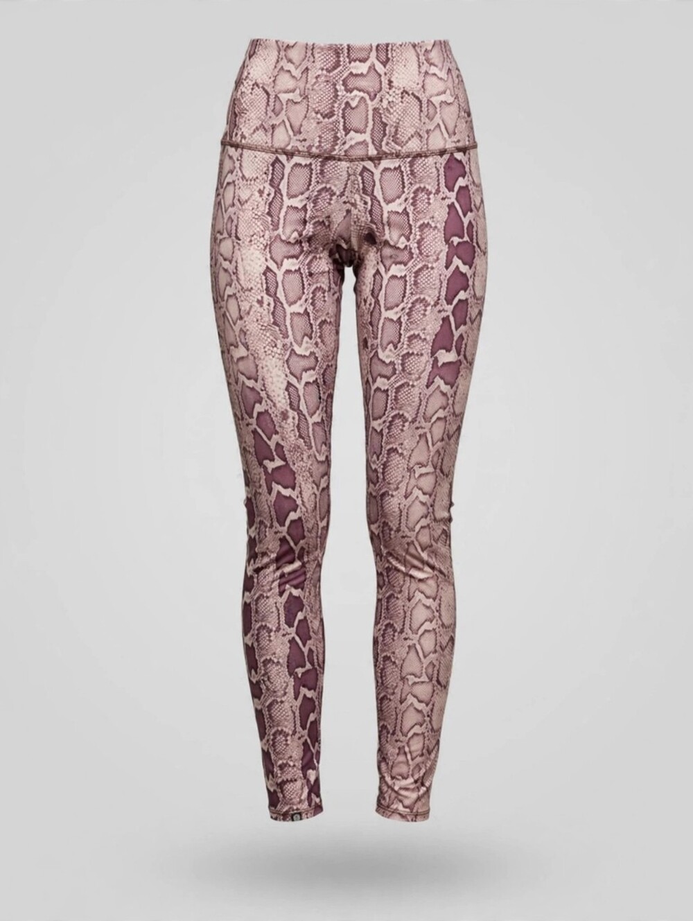 Women’s Brown & Pink Snake-Print High-Waist Leggings